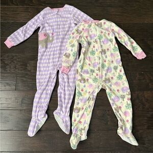 Adorable Elephant Print Kids One Piece Pajamas - 2 pieces
